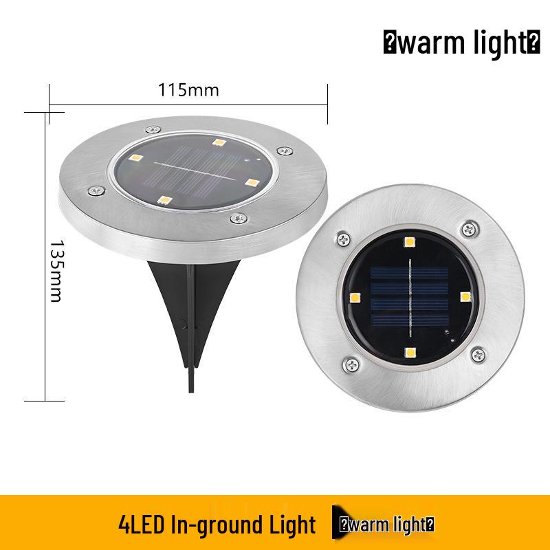 Solar LED Stake Light for Outdoor Garden & Courtyard - Waterproof, Decorative, Buried Fixture