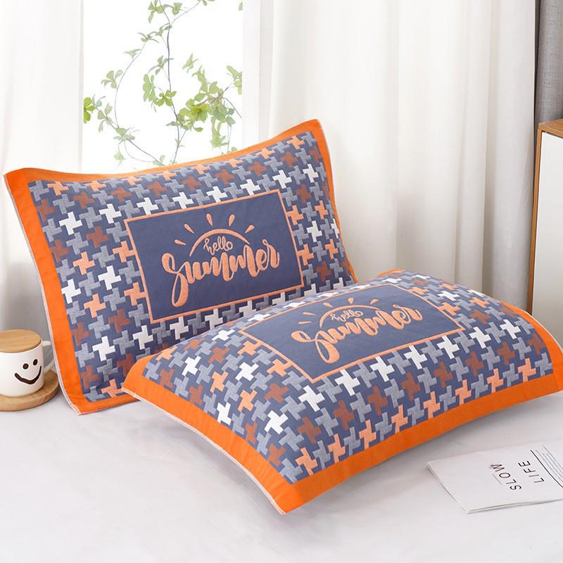 Six-Layer Breathable Gauze Pillowcase - Comfortable for Children & Adults