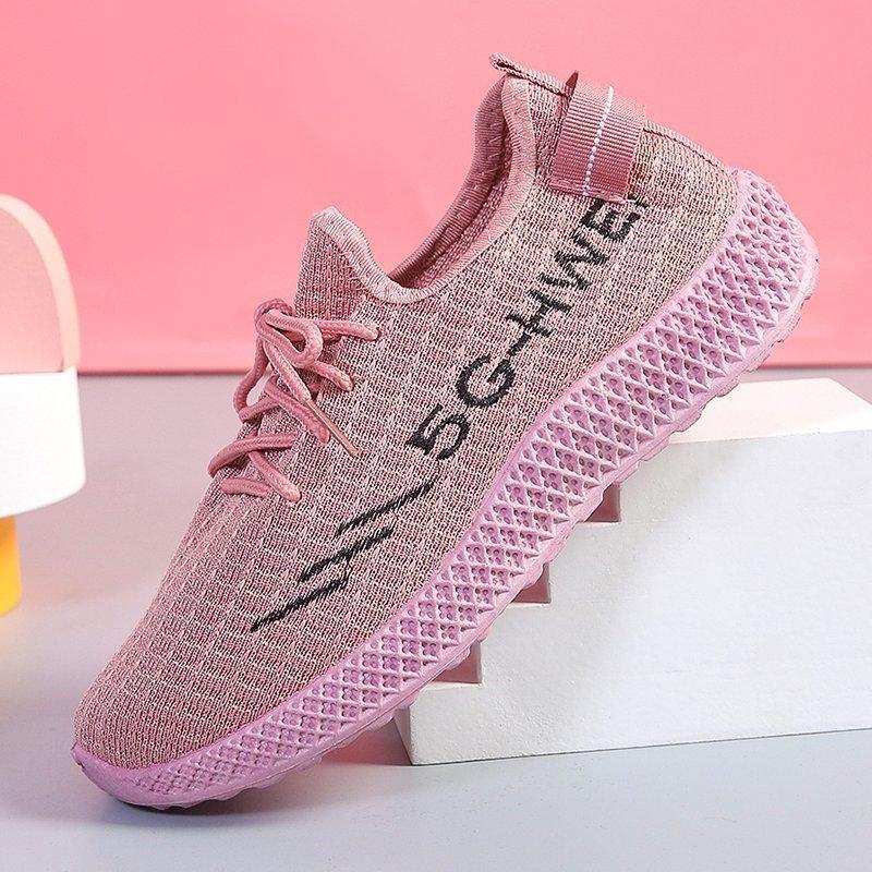 Foreign Trade Women's Shoes 2025 Spring and Autumn New Sports Shoes Women's Breathable Fly-woven Casual Shoes Lightweight Fly-woven Running Shoes