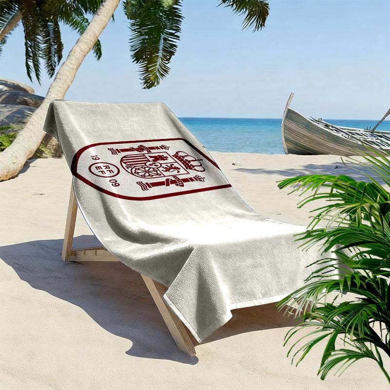 Spain National Football Team Print Beach Towel, Large Soft Quick Dry Towel for Beach Camping Swimming