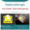 Super Bright LED Car Headlight Bulb with Lens, Spotlight, and High/Low Beam for H7, H4, H11, H8 Models