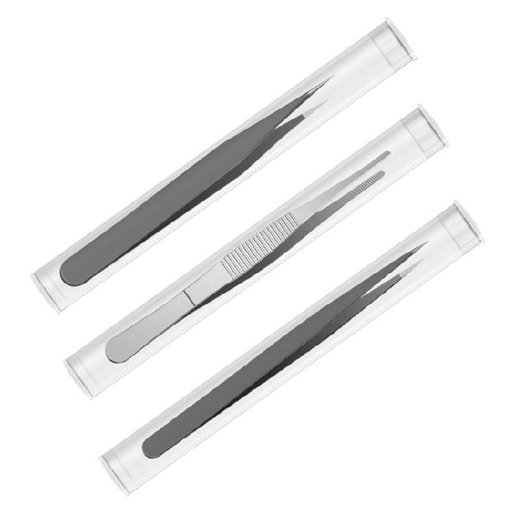 Precision Tweezers Stainless Steel Straight Tweezers for Electronics Laboratory Work Jewelry Making Craft Soldering