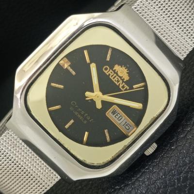 АВТОМАТИЧНИЙ ВІНТАЖНИЙ ORIENT CRYSTAL 46941 ЯПОНІЯ ЧОЛОВІЧИЙ ОРИГІНАЛЬНИЙ ЦИФЕРБЛАТ ГОДИННИК a703474-1