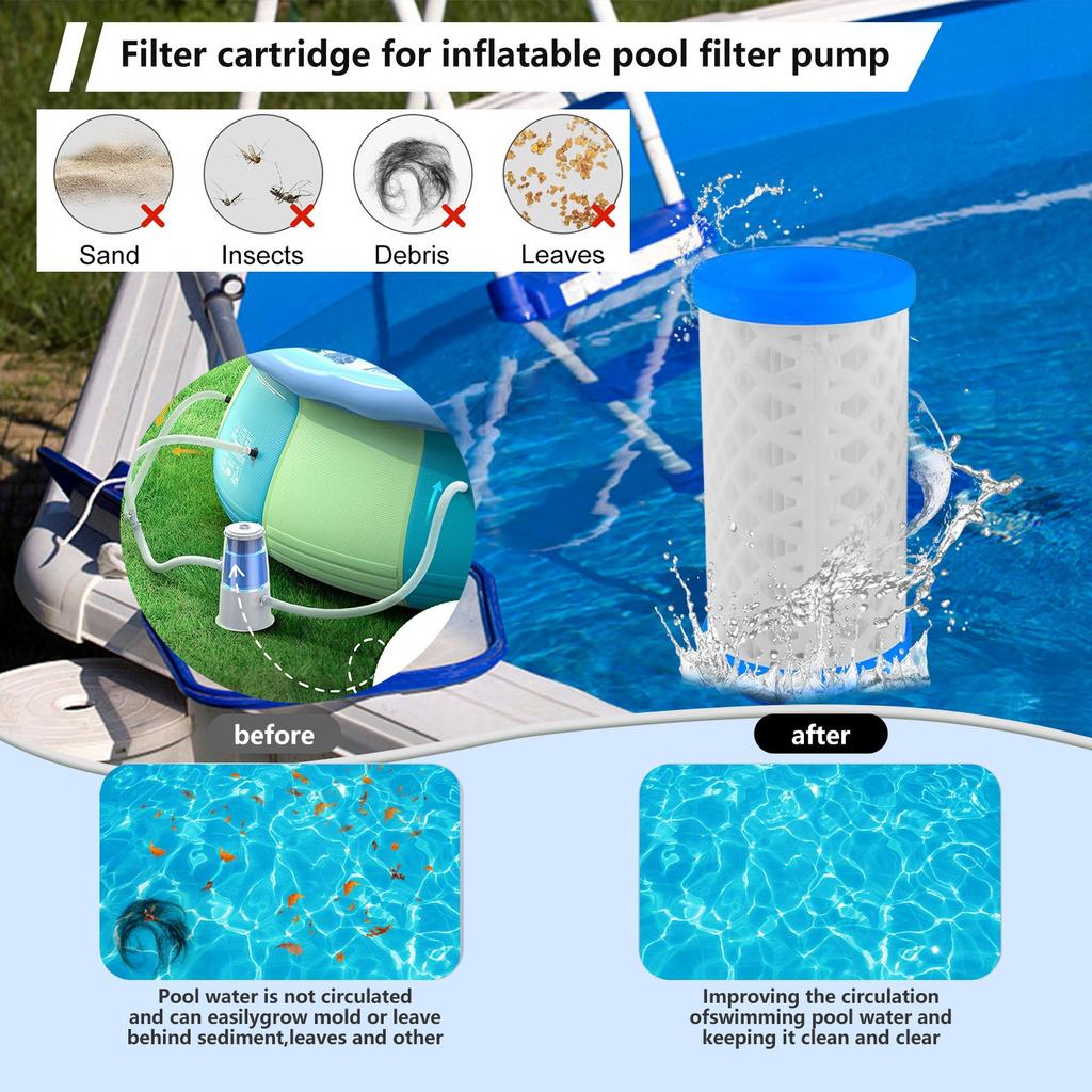 The Filter Of The Inflatable Swimming Pool Filter Can Be Used For Universal Recycling Of The Filter