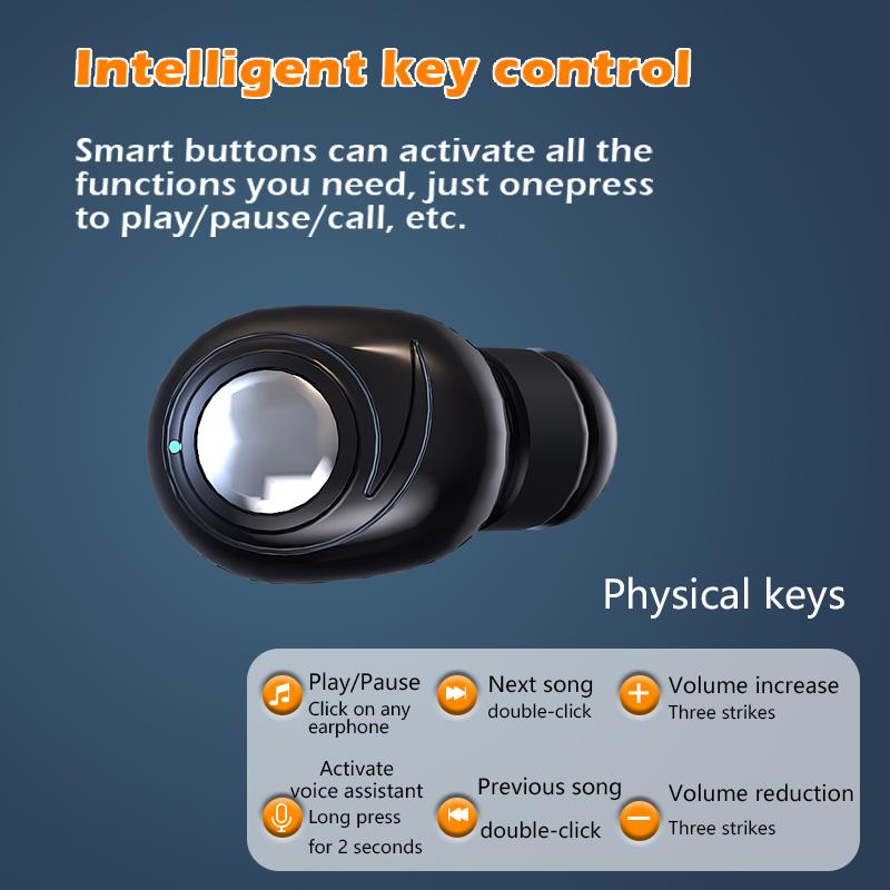 W6 Single Ear Bluetooth Wireless Earphone In-Ear Headphone