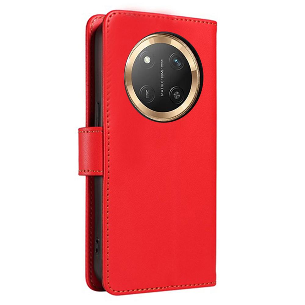 For Honor Magic7 Lite 5G/X9c 5G/X60 Pro 5G Case RFID Blocking Leather Wallet Flip Phone Cover with Wrist Strap