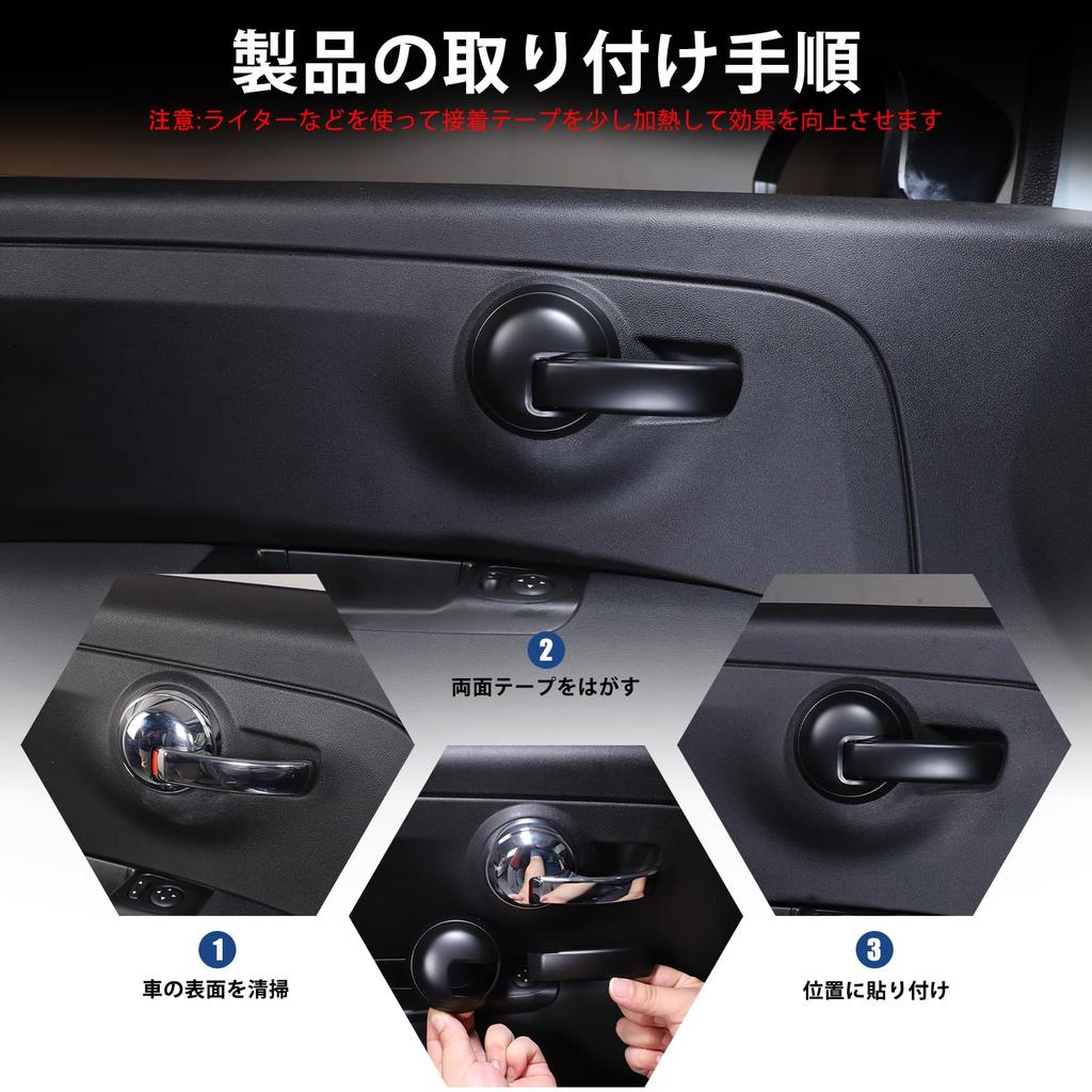 Hcilloend Neues Fiat 500 2010-2023 Lenkradverkleidung, Türgriffabdeckung, Autolenkrad