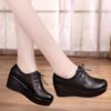 Round Head Deep Mouth Lace-up Four Seasons Trend Wedge Shoes Comfortable Non-slip Work Dancing Casual Women's Shoes