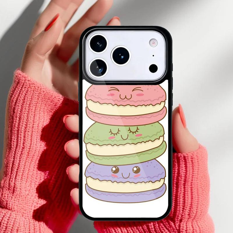 Macarons und Süßigkeiten Handyhülle für iPhone 17 16 15 14 13 Pro Max Rückabdeckung für 12 11 Pro Hülle