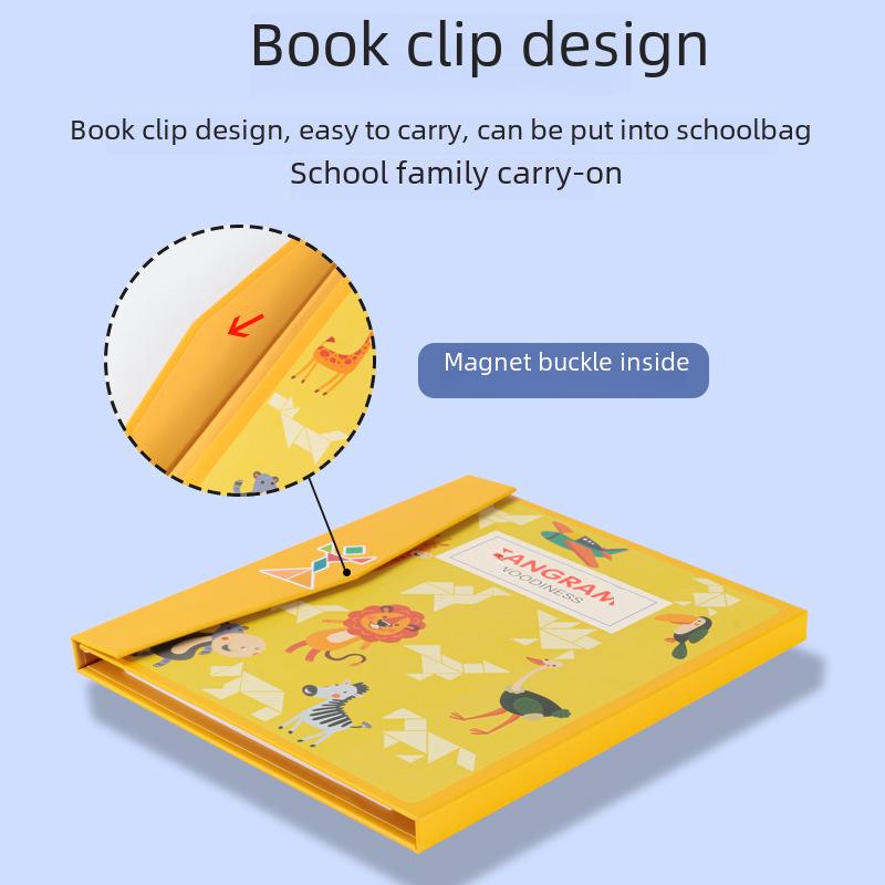 Children's Magnetic Tangram Puzzle - Early Education Geometry and Intelligence Development Aid