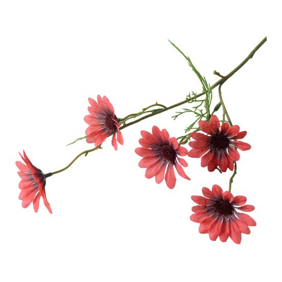 Artificial Flowers 5-Head Artificial Dutch Chrysanthemum & Daisy Bouquet 52cm Silk Faux Flowers for Wedding Holiday Home Decor Photography Props