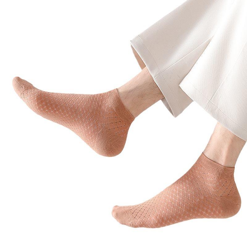 Men's Summer Thin Sweat Absorbing Deodorant Mesh Breathable Socks