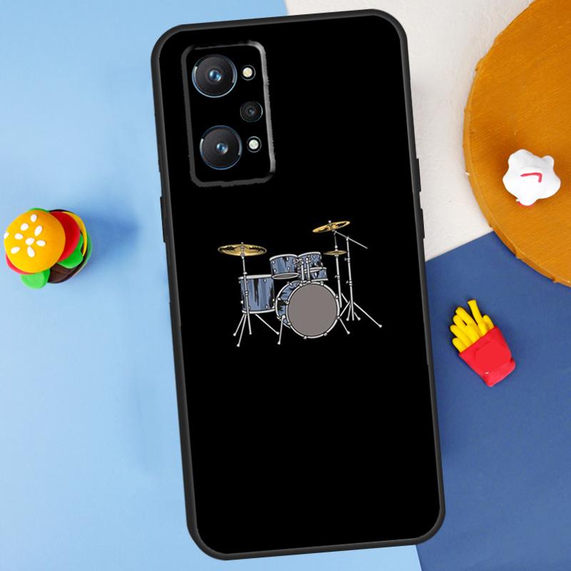 Musical Instrument Drum For Realme GT 6 6T 5 GT7 Pro C61 C75 C55 C51 C21Y C25S C67 C53 13 12 10 11 14 Pro Plus Case