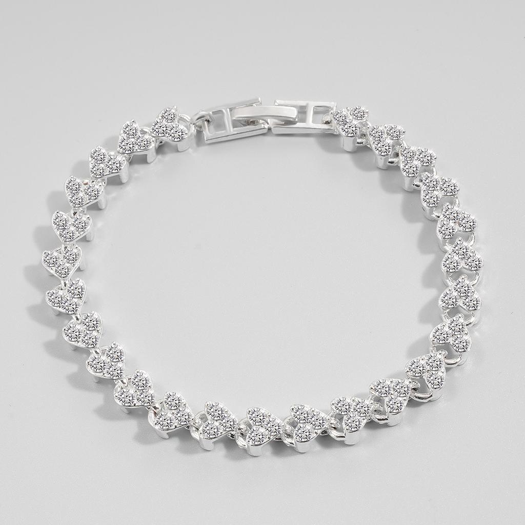 Heart-shaped Zircon Roman Bracelet Women's Exquisite High-end Jewelry