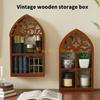 KX4B MultiLayer Wall Shelf French Quatrefoils Frame Precise Carveds Home Decors