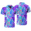 Unisex Men's Women Colorful Polo Shirt Street Casual Short Sleeve Women Summer 3d Print Buttons Tops Personalized 3D Print Lapel Men Clothing