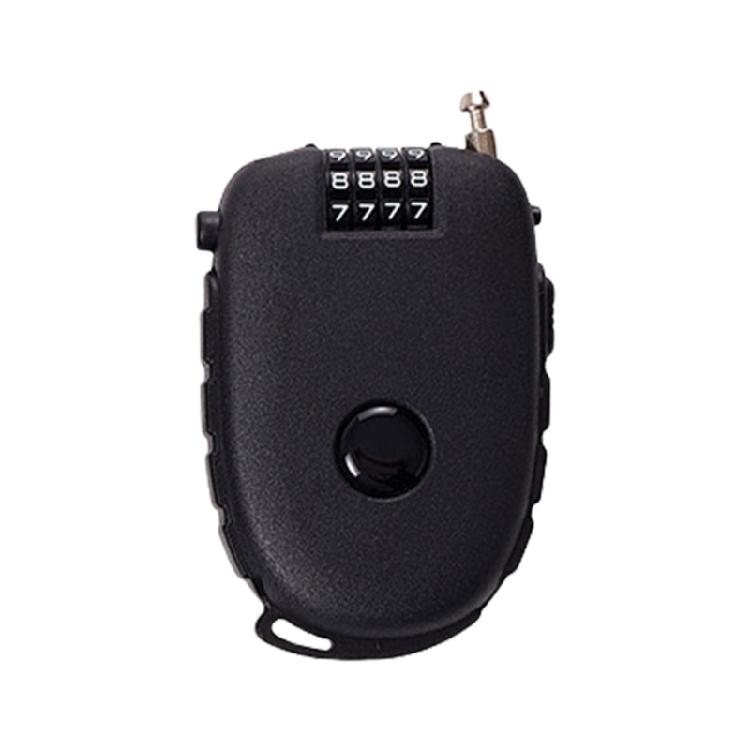

Antitheft 4 Figure Passwords Lock Retractable Steel Cable Regulable Cable Lock for Outdoor Lover чорний