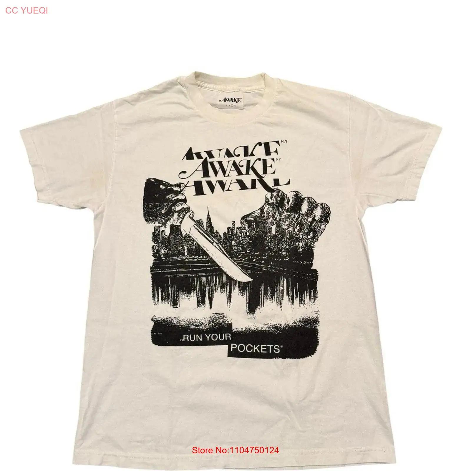 

Awake x Procell Halloween Run Your Pockets T Shirt Size Large Limited Rare White vintage Washed Slightly Comfortable Breathable S разноцветный