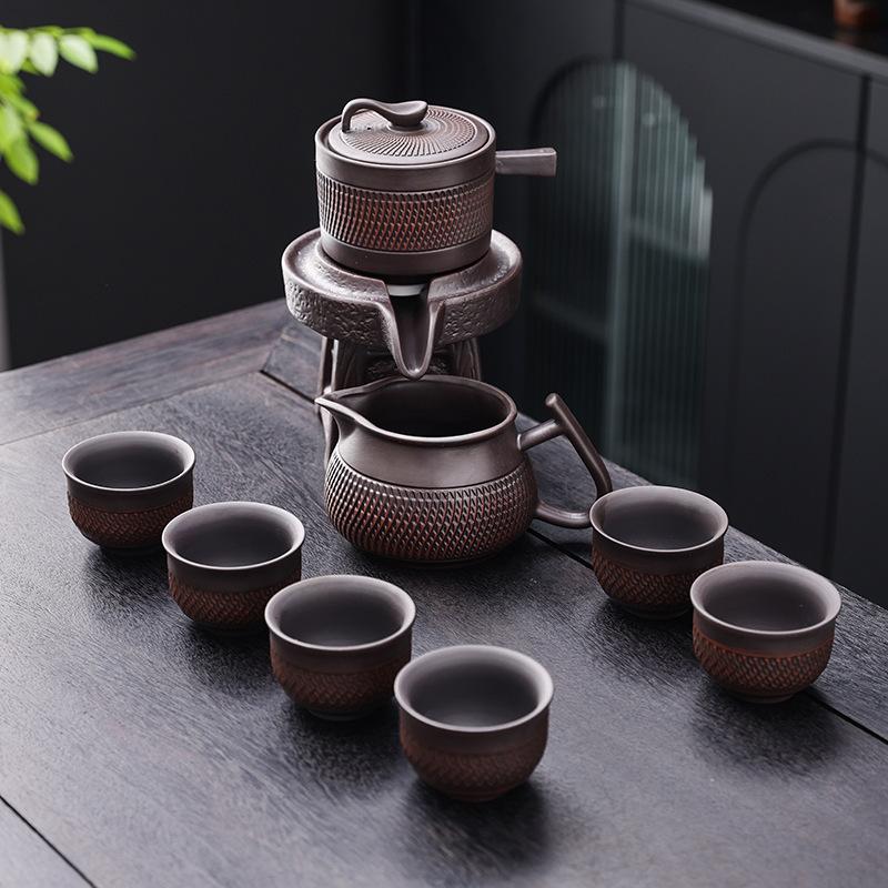Purple Pottery Lazy Automatic Kung Fu Tea Set Ceramic Business Company Car Enterprise Activities Gifts High-end Gift Tea Set