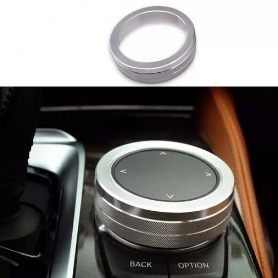 For BMW 5 Series Middle Console Multimedia Button Switch Silver Aluminum 2018-22