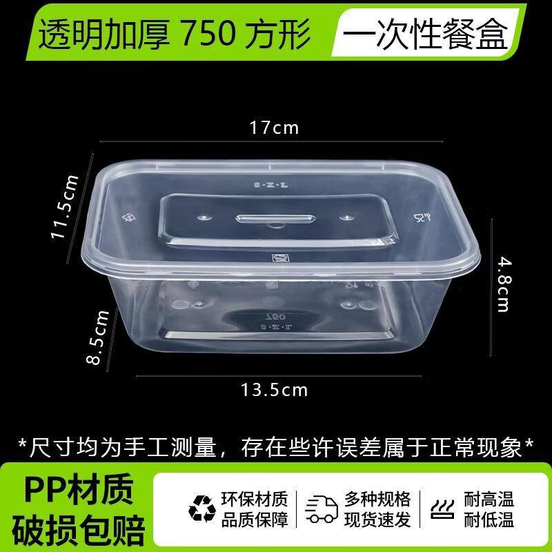 

Disposable Transparent Rectangular Food Containers with Lids