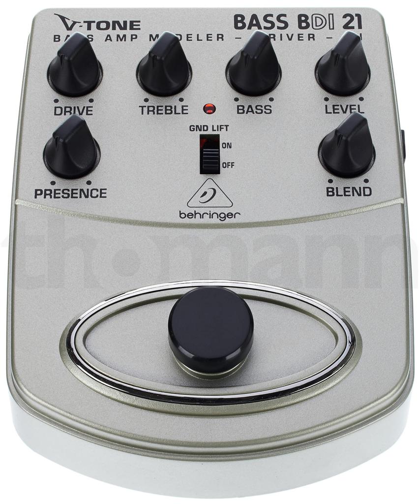 Behringer Bass Effects Pedal Preamp Direct Box BASS DRIVER DI BDI21 V-TONE