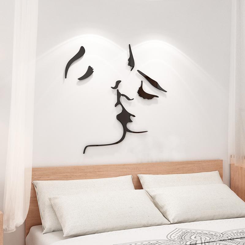 Romantic Lover Kiss Lover Wall Sticker Master Bedroom Removable Vinyl Decal Living Room Decoration Couples Art DIY Stickers