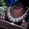 Bridal Jewelry Four-Piece Wedding Dress Dinner Accessories Middle East Full Zircon Necklace Bracelet Ring Earring Set