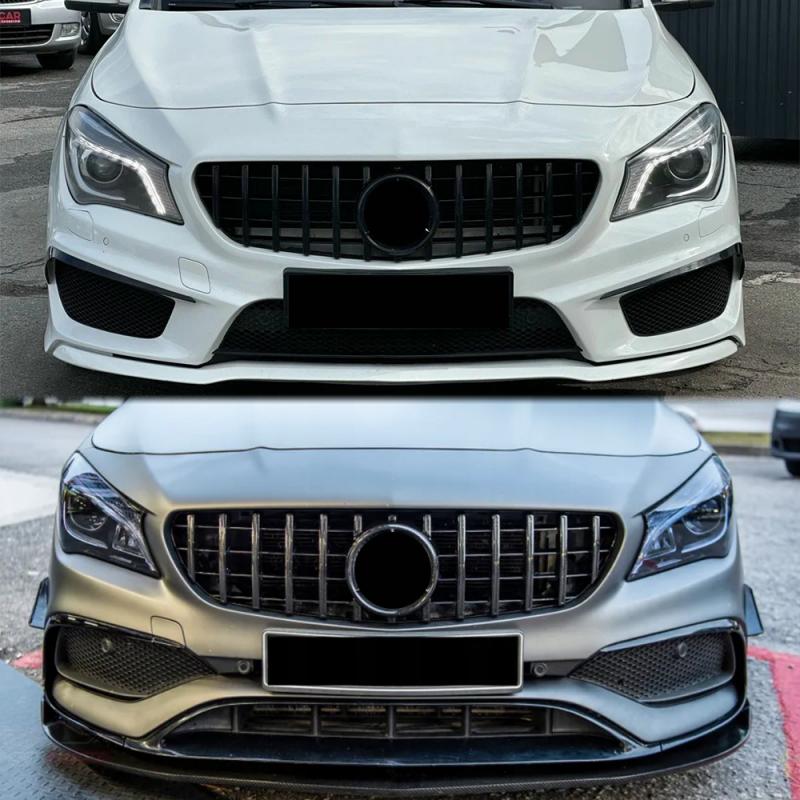 Front Bumper Grille For Mercedes Benz CLA-Class W117 2013-2019 CLA180 CLA200 CLA250 GT Style Hood Mesh Front Grill Auto Parts