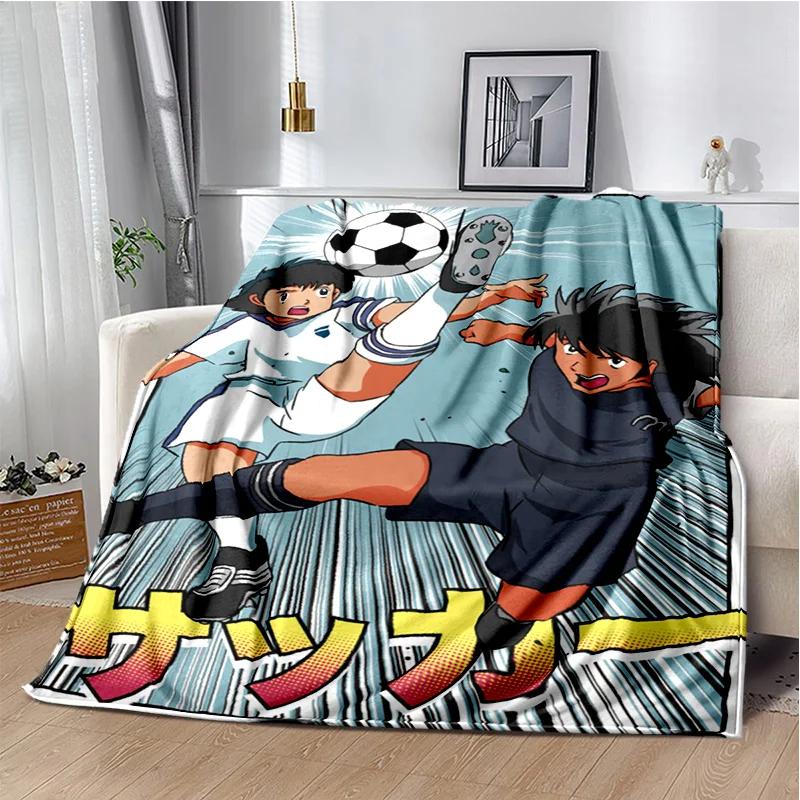 Anime Captain Tsubasa Soccer Cartoon Blanket,Soft Throw Blanket for Home Bedroom Bed Sofa Picnic Travel Office Cover Blanket Kid