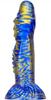 Fantasy Croq Dildo 19 X 5cm Blue-Gold - MetallicAnal - Unusual Dildos