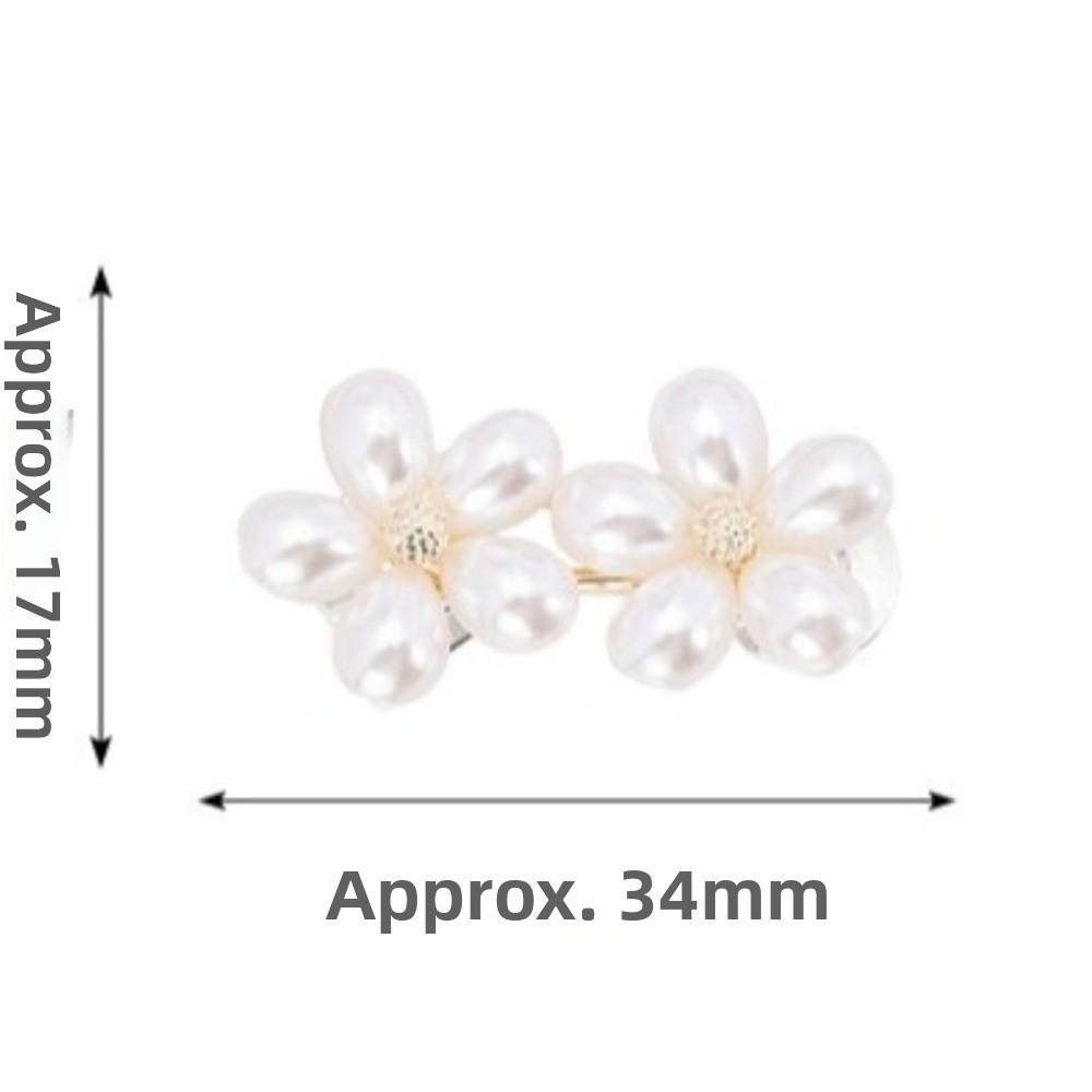 Adjustable Waist Jeans Waist Tightener Five Petal Flower No-Sew Removable Jean Button Imitation Pearl Clothing Waist Adjuster