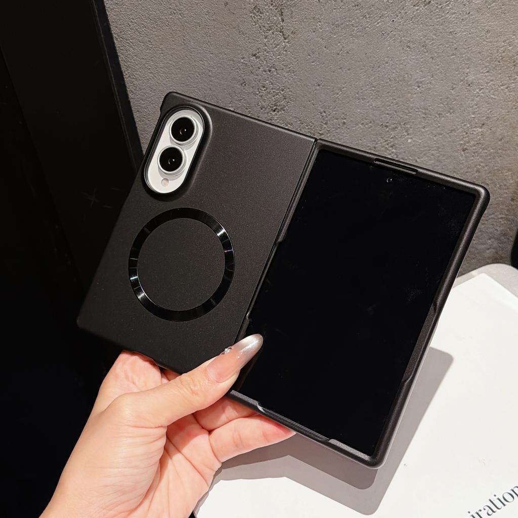 Metallic Paint For MagSafe Magnetic Shockproof Hard PC Phone Case For Smasung Galaxy Z Fold 8 Ultra 7 6 5 4 3 Shockproof Cover