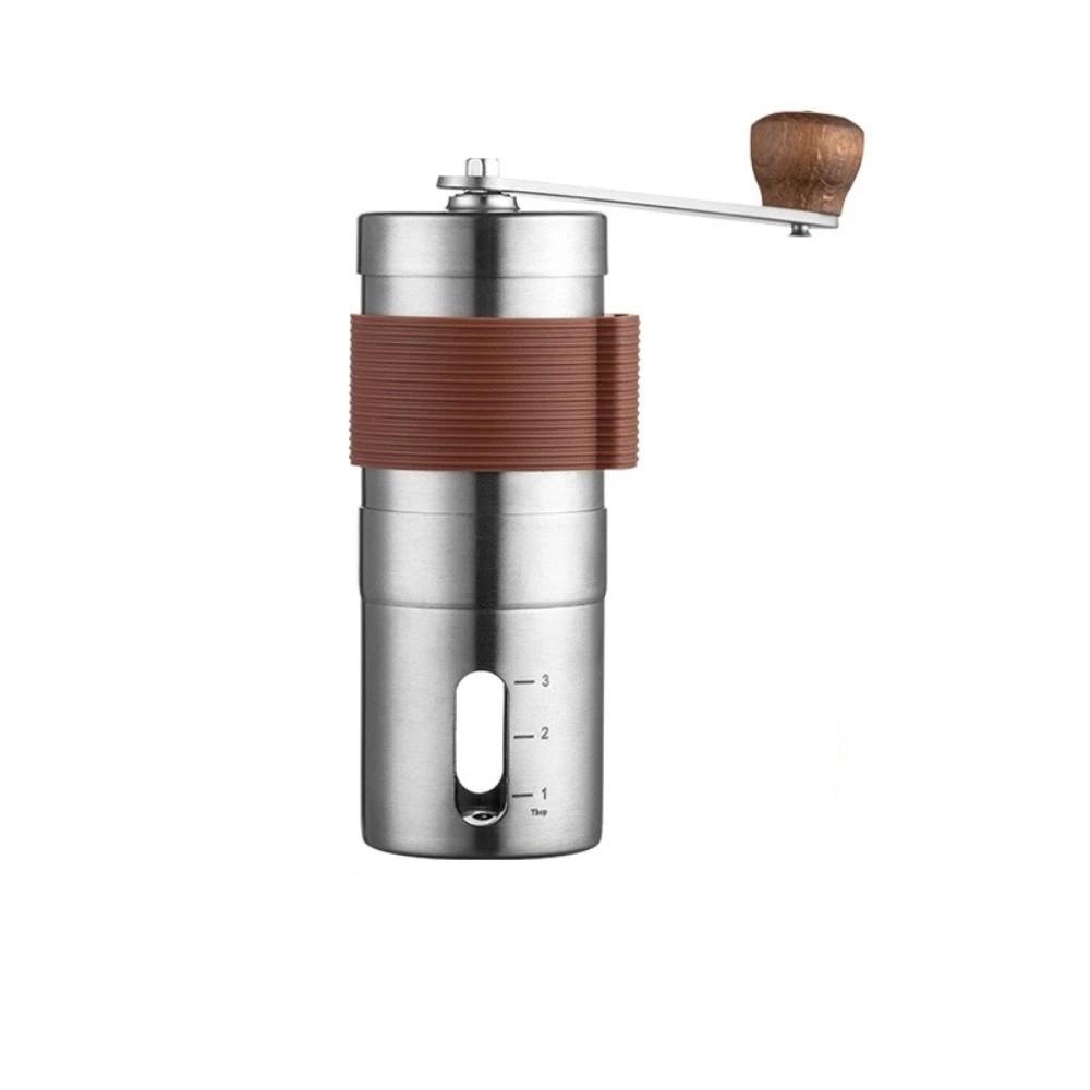 

Adjustable Burr Manual Coffee Grinder 304 Stainless Steel Coffee Making Tool Office Use коричневый