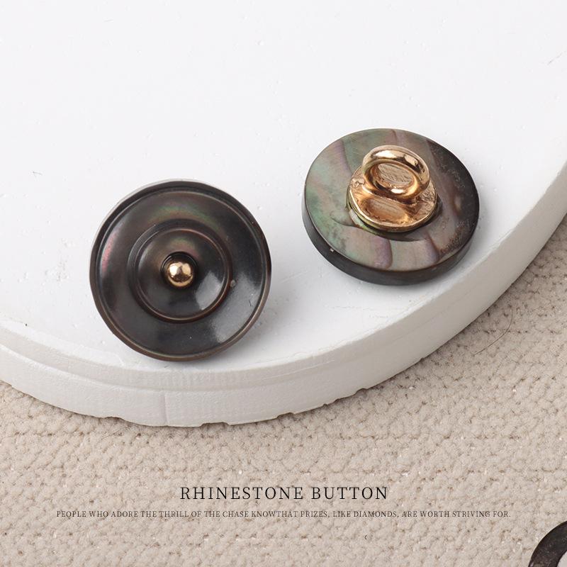 

5pcs Faceted Shell Buttons, High-End Shirt, Knitted Sweater, White Butterfly Shell, Black Butterfly Shell Button Cardigan, Small Button. 11mm3 #black butterfly shell 12mm