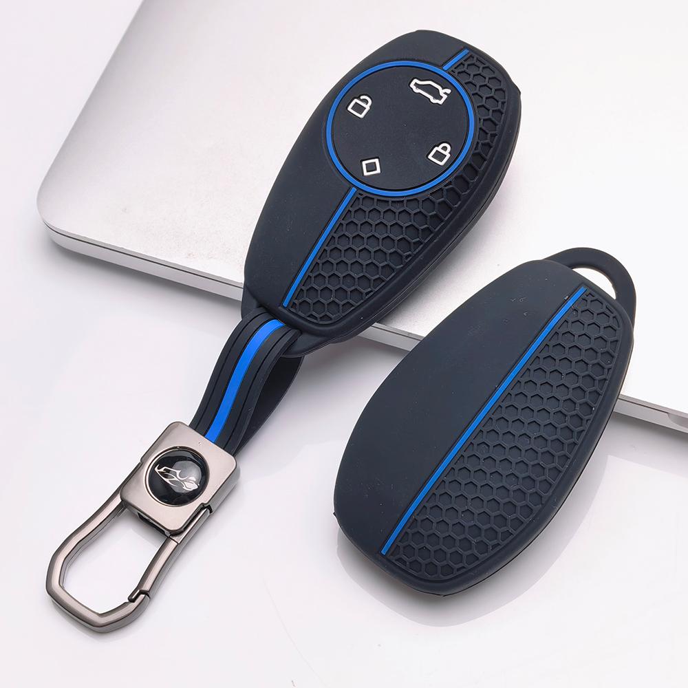 Key Fob Cover for Leapmotor T03 S01 C11 C01 with Keychain Anti-Scratch Shockproof Protective Shell Holder with Honeycomb Texture Shockproof Structure