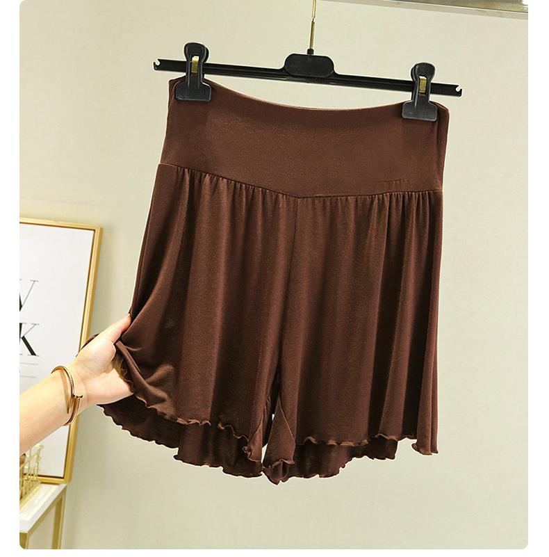 Fanan Summer Modal Summer Shorts Sleep Bottoms Women Pure Color Casual Sleepwear Pants 2026 Loose Short Home Wide Leg Pants