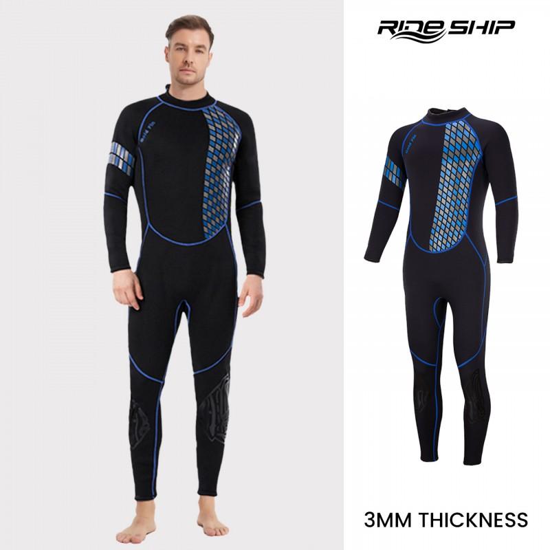 Mens 3mm Full Wetsuit Diving Swimming Winter Surfing Thermal Neoprene Dive Suit With Cube