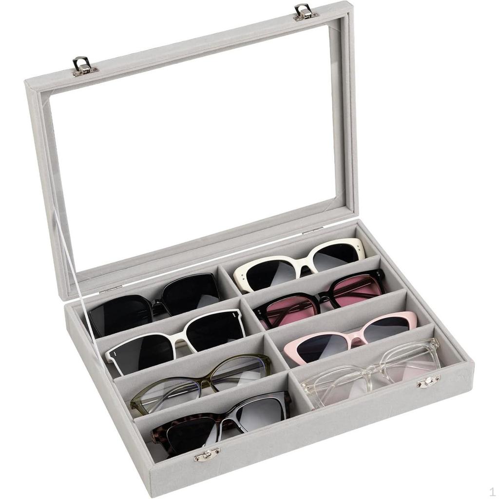 Display Case for Glasses, Portable Multipurpose Container, Modern Sunglasses Organizer, Storage Box