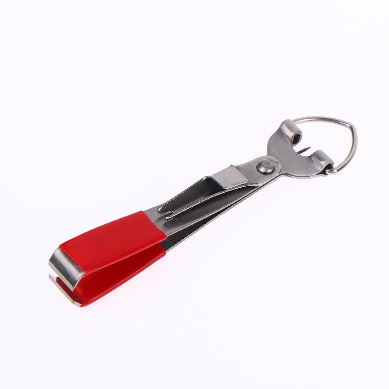 4 in 1 Fishing Hook Clear Eye Tool Wear Resistant Line Pliers Tie Nail Clipper Sharpener for Outdoor Freshwater Angling