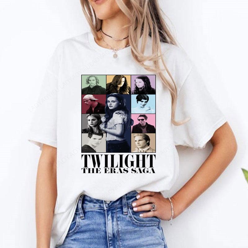 Twilight Saga Fans Tshirt Uampire Camisa Polyester Material Comic Vampires Wolves Rounisexce New Style Picture Y2k Clothing