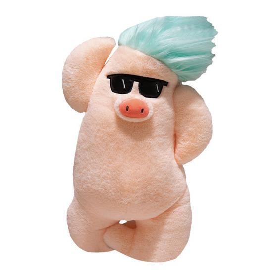 

Забавная плюшевая кукла-свинка, мягкая подушка в виде животного для мальчиков и девочек, очаровательная мягкая игрушка-свинка, подарок на День святого Валентина A синий