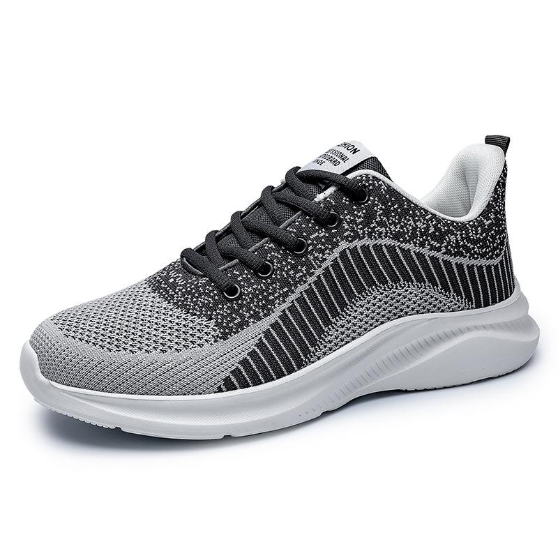 Spring new dad shoes breathable fly-woven popcorn men's shoes ins super hot running casual sneakers