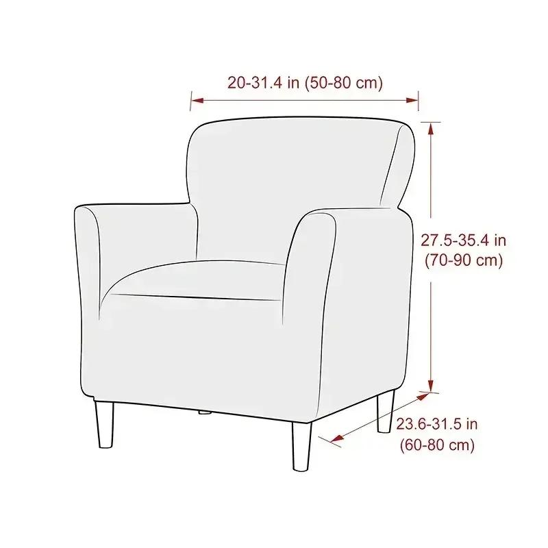 1 Stück Jacquard Stretch Stuhlbezug Einfarbige Tub Sesselhülle Einzelsofaabdeckung Sofaschutz Bar Theke Heimdekoration