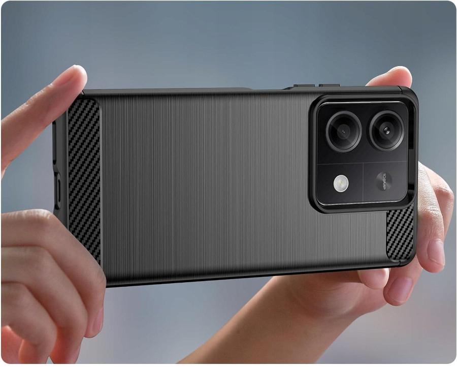 Case for Xiaomi Redmi Note 13 5G CARBON CASE Armored BACK + Glass