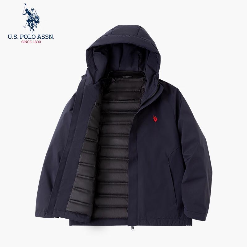 U.S. Polo Assn. Herren-Daunenjacke mit Kapuze