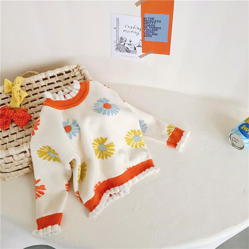 

2024 Зимняя одежда для младенцев, плюшевый свитер для девочек, детский бархатный свитер с длинными рукавами и воротником-стойкой 110