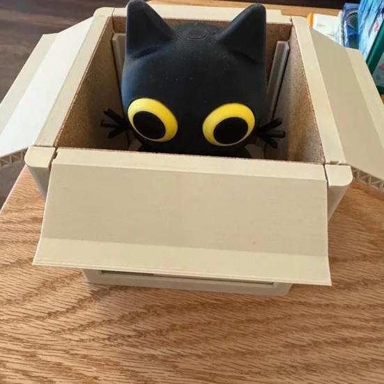 4 stk Søt Katt Boks Brikkesett Katteformede Brikker Sklisikre Varmeunderlag Kattunge i Boks Brikker Skrivebord Kaffebord Dekor for Katteelskere