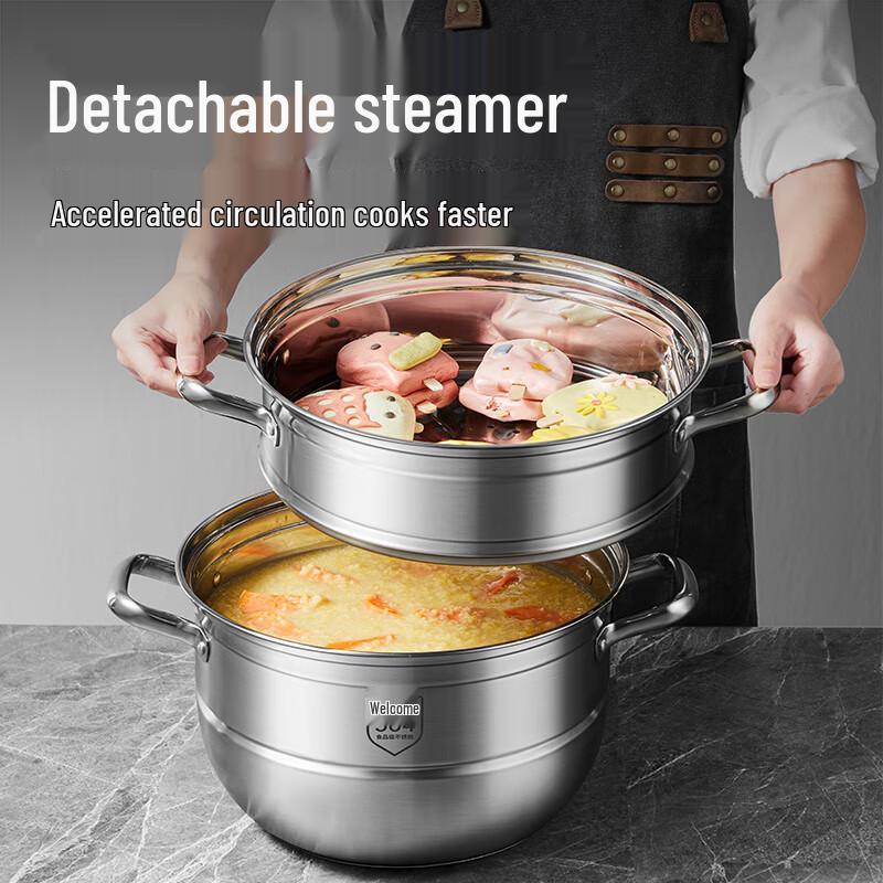 Chuidahuang 3-Tier Stainless Steel Steamer