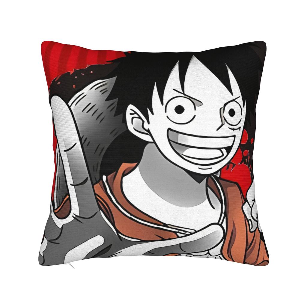 Luffy Anime Zoro Square Pillow Case Anime Cushion Covers Funny Polyester Decorative Throw Pillow Case Cover for Living Room